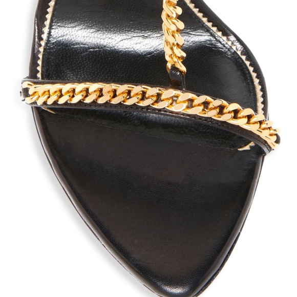 Tom Ford Naked 105 Leather Chain Point-Toe Ankle-Strap Sandals - Picture 4 of 6